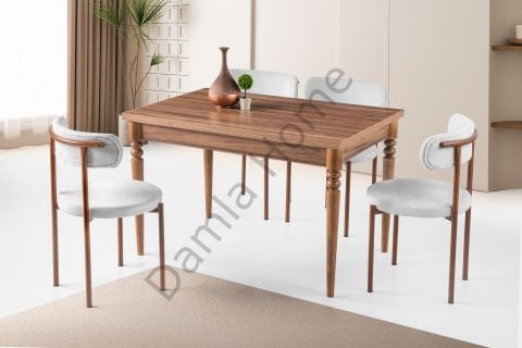 Didim Masa Sandalye Takımı - Ceviz