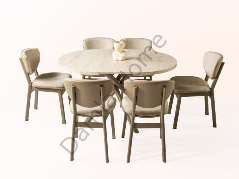 Ritim Masa Sandalye Takımı - Traverten/Cappucino