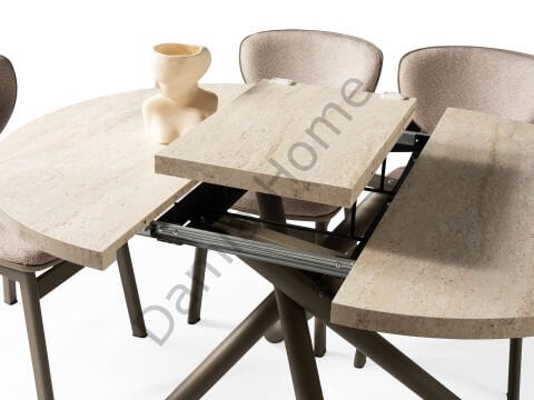 Ritim Masa Sandalye Takımı - Traverten/Cappucino
