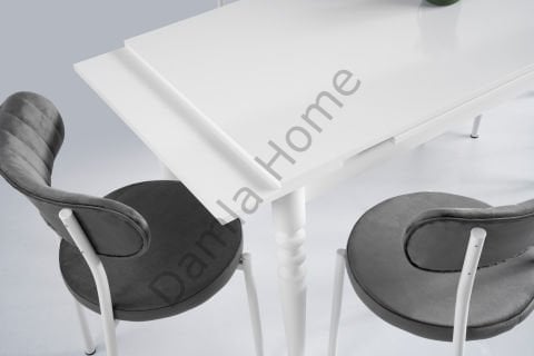 Cunda Masa Sandalye Takımı - Beyaz