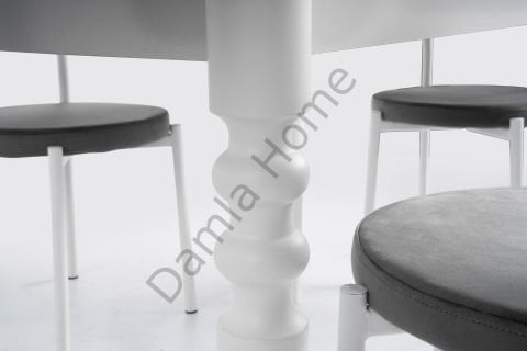 Cunda Masa Sandalye Takımı - Beyaz