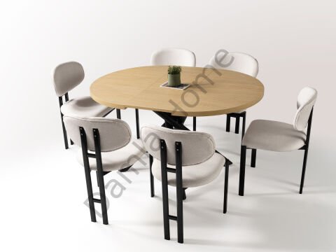 Ritim Masa Sandalye Takımı - Klimt/Siyah