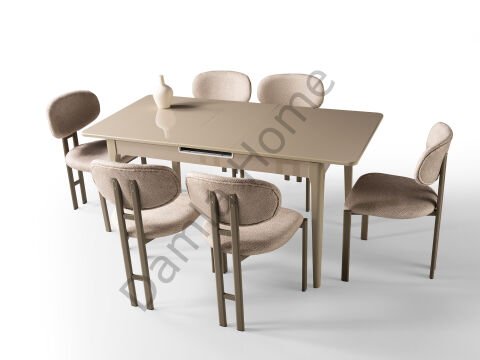 Paris Masa Sandalye Takımı - Cappucino