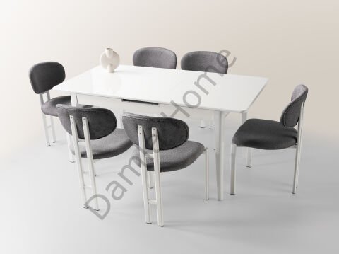 Paris Masa Sandalye Takımı - Beyaz