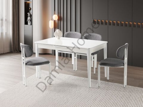 Paris Masa Sandalye Takımı - Beyaz