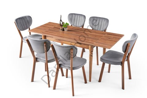 Cunda Masa Sandalye Takımı - Ceviz