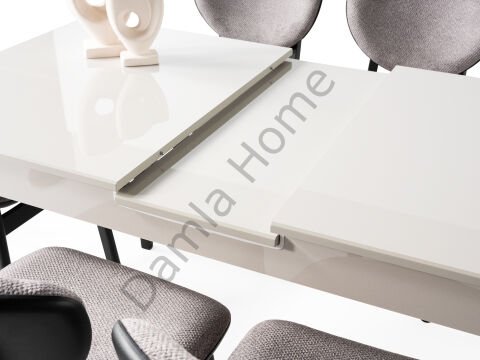 Paris Masa Sandalye Takımı - Sis Gri/Siyah