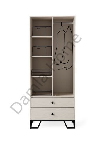 Luna İki Kapaklı Dolap - Monet