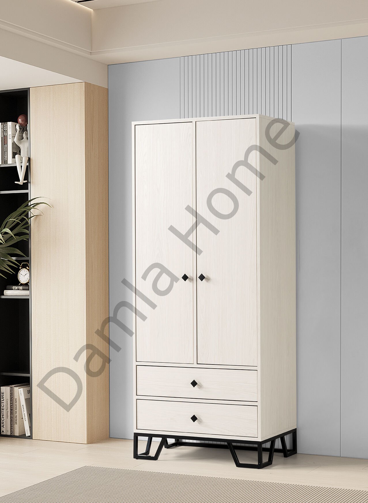 Luna İki Kapaklı Dolap - Monet