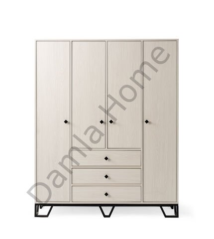 Luna Dört Kapaklı Dolap - Monet