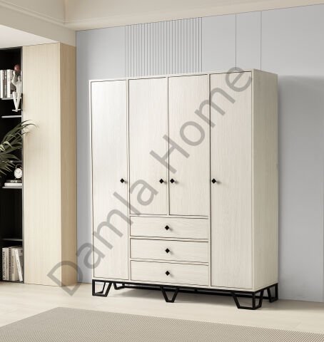 Luna Dört Kapaklı Dolap - Monet