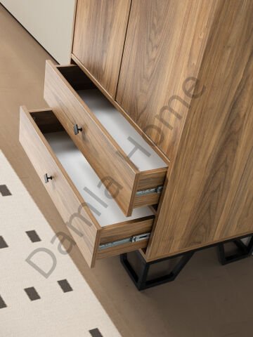 Luna İki Kapaklı Dolap - Ceviz