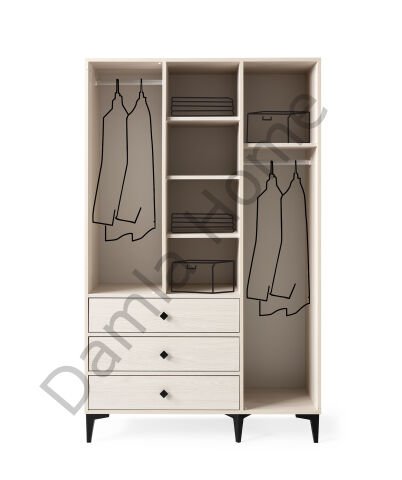 Mira Üç Kapaklı Dolap - Monet