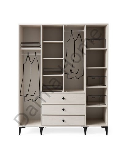 Mira Dört Kapaklı Dolap - Monet