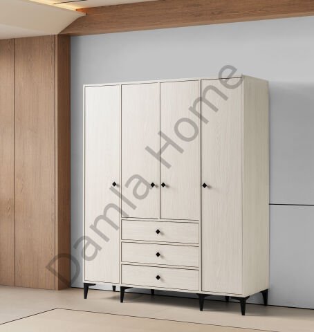 Mira Dört Kapaklı Dolap - Monet