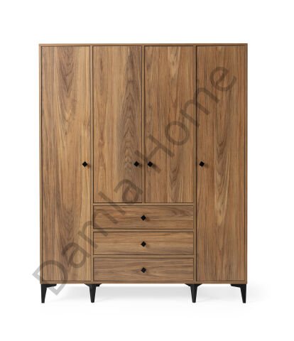 Mira Dört Kapaklı Dolap - Ceviz