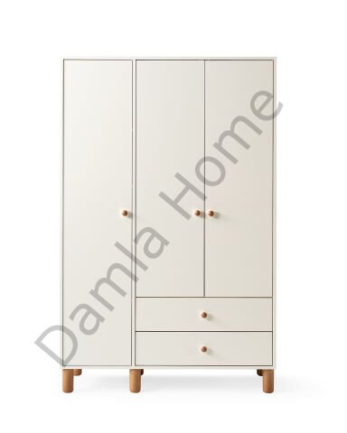 Hira Üç Kapaklı Dolap - Ekru