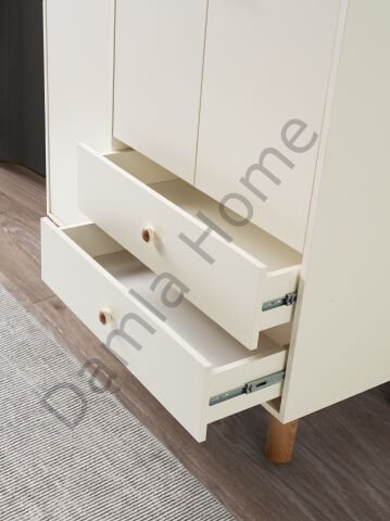 Hira Üç Kapaklı Dolap - Ekru