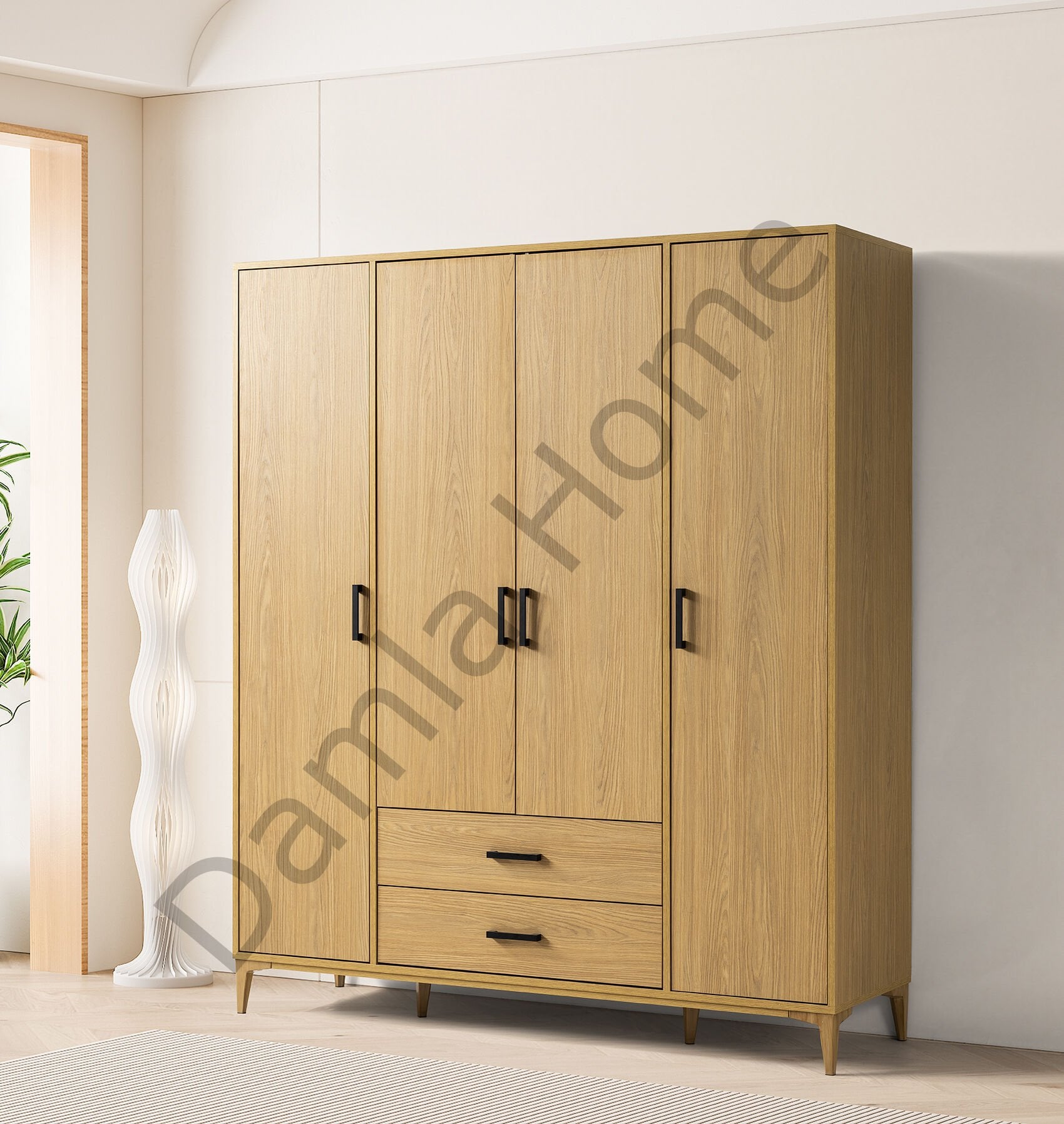 Nova Dört Kapaklı Dolap - Klimt