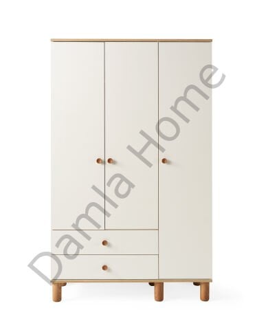 Duru Üç Kapaklı Dolap - Ekru