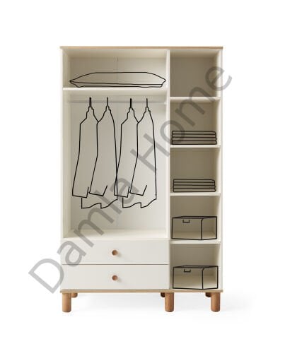 Duru Üç Kapaklı Dolap - Ekru