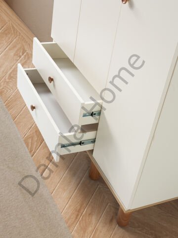 Duru Üç Kapaklı Dolap - Ekru