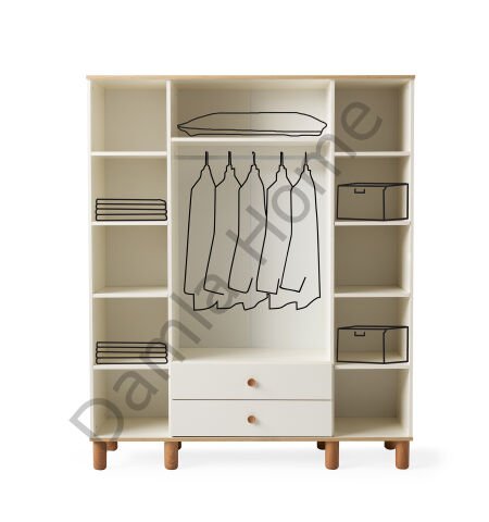Duru Dört Kapaklı Dolap - Ekru