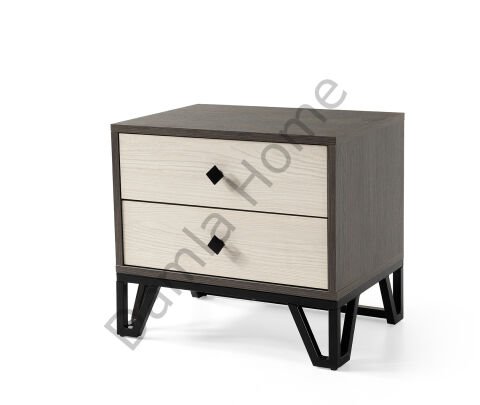 Luna Komodin - Antrasit Meşe/Monet