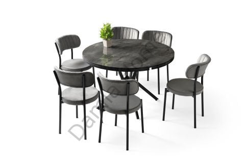 Bade Masa Sandalye Takımı - Irony/Siyah