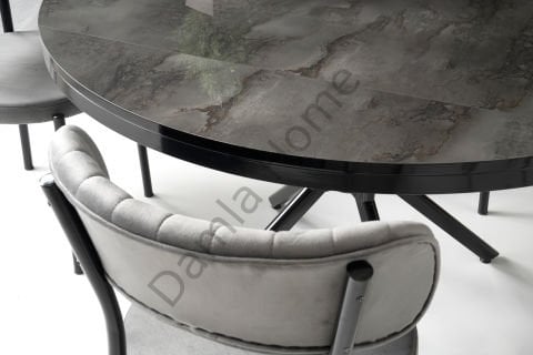 Bade Masa Sandalye Takımı - Irony/Siyah