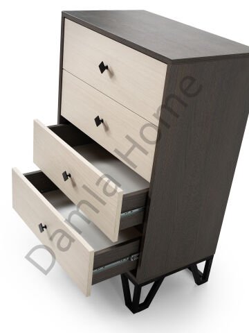 Luna Şifonyer - Antrasit Meşe/Monet