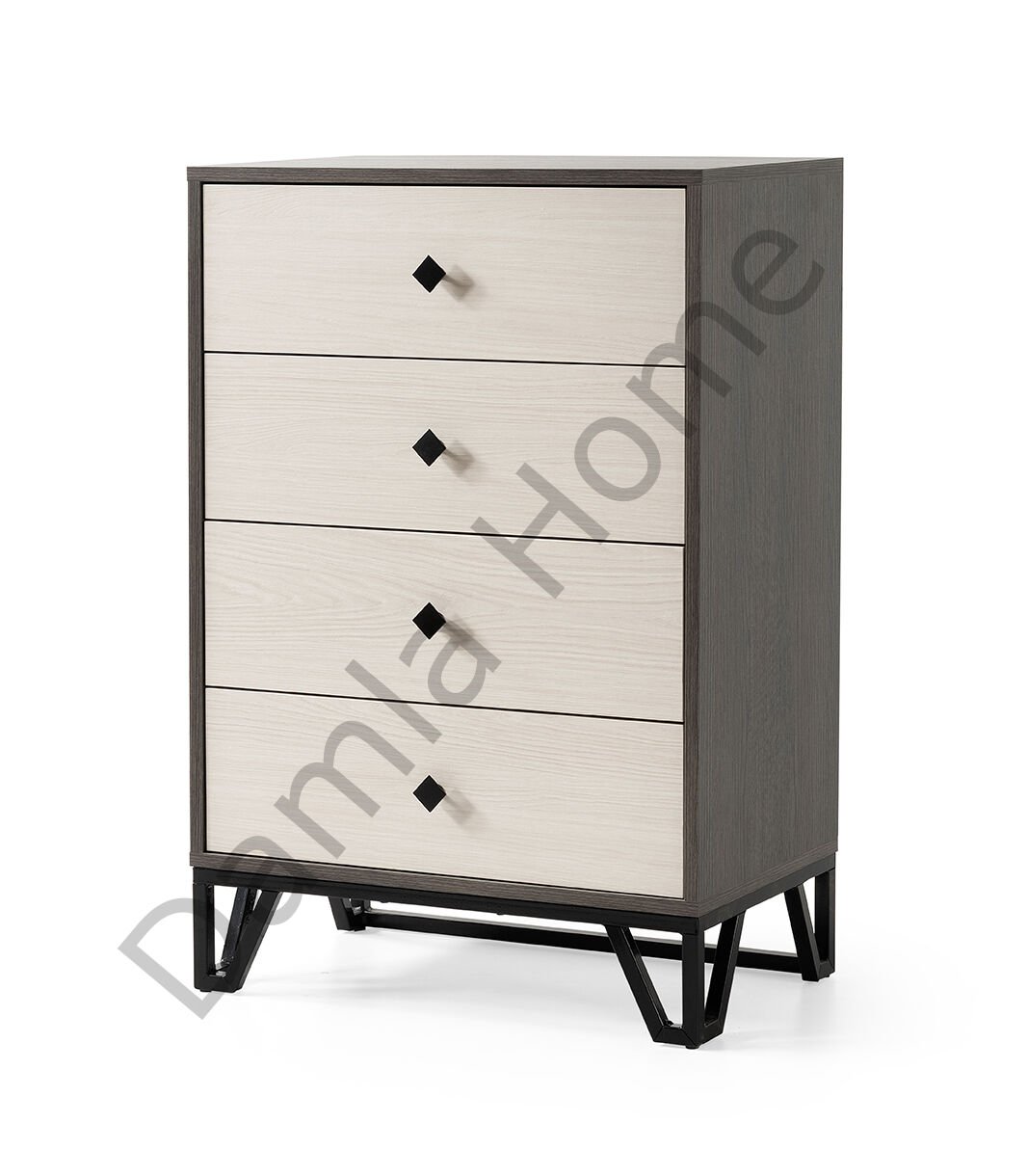 Luna Şifonyer - Antrasit Meşe/Monet