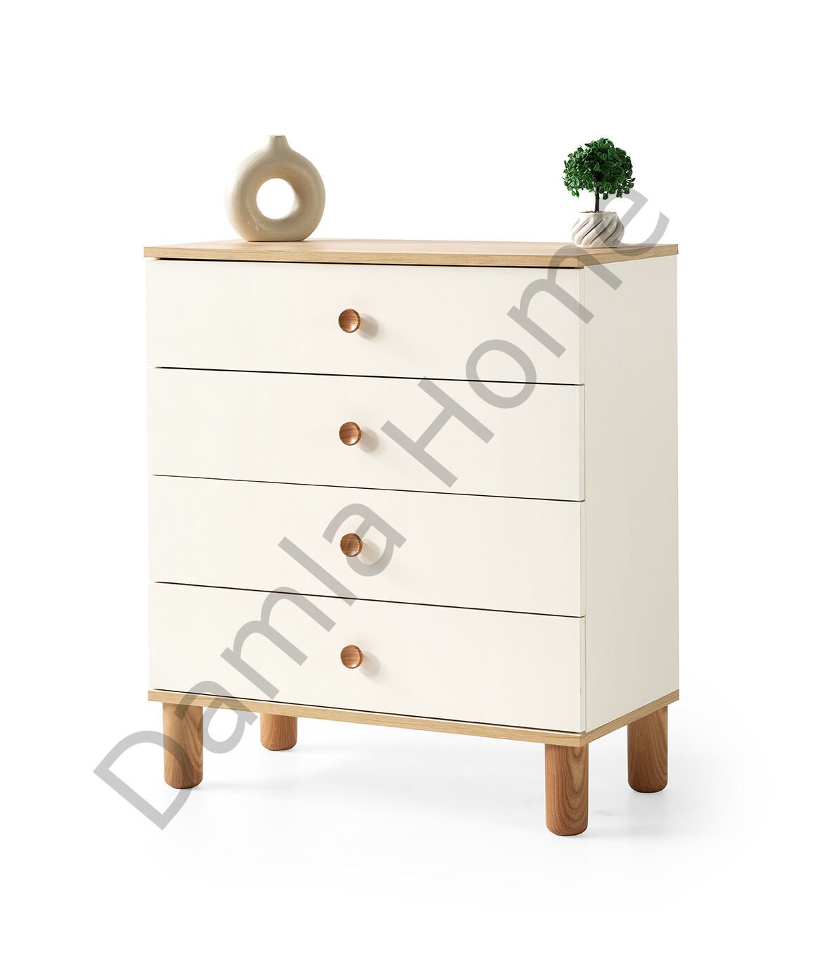Duru Şifonyer - Ekru/Meşe