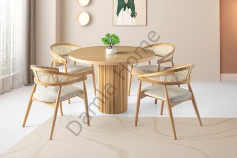 Nova Masa Sandalye Takımı - Kayın/Naturel