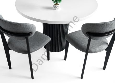 Nova Masa Sandalye Takımı - Beyaz/Siyah