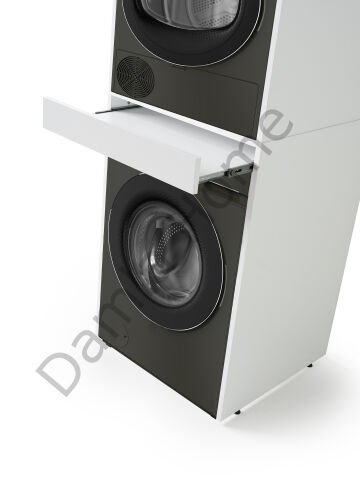 Çamaşır + Kurutma Makinesi Dolabı - Beyaz