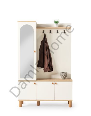 Duru Portmanto - Ekru/Meşe