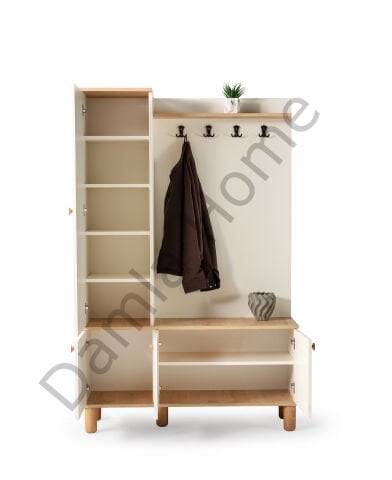 Duru Portmanto - Ekru/Meşe