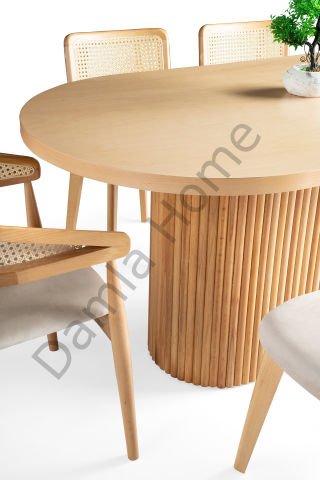 Asos Masa Sandalye Takımı - Kayın/Naturel