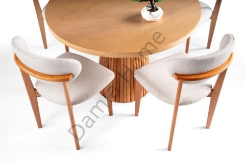 Beste Masa Sandalye Takımı - Kayın/Naturel