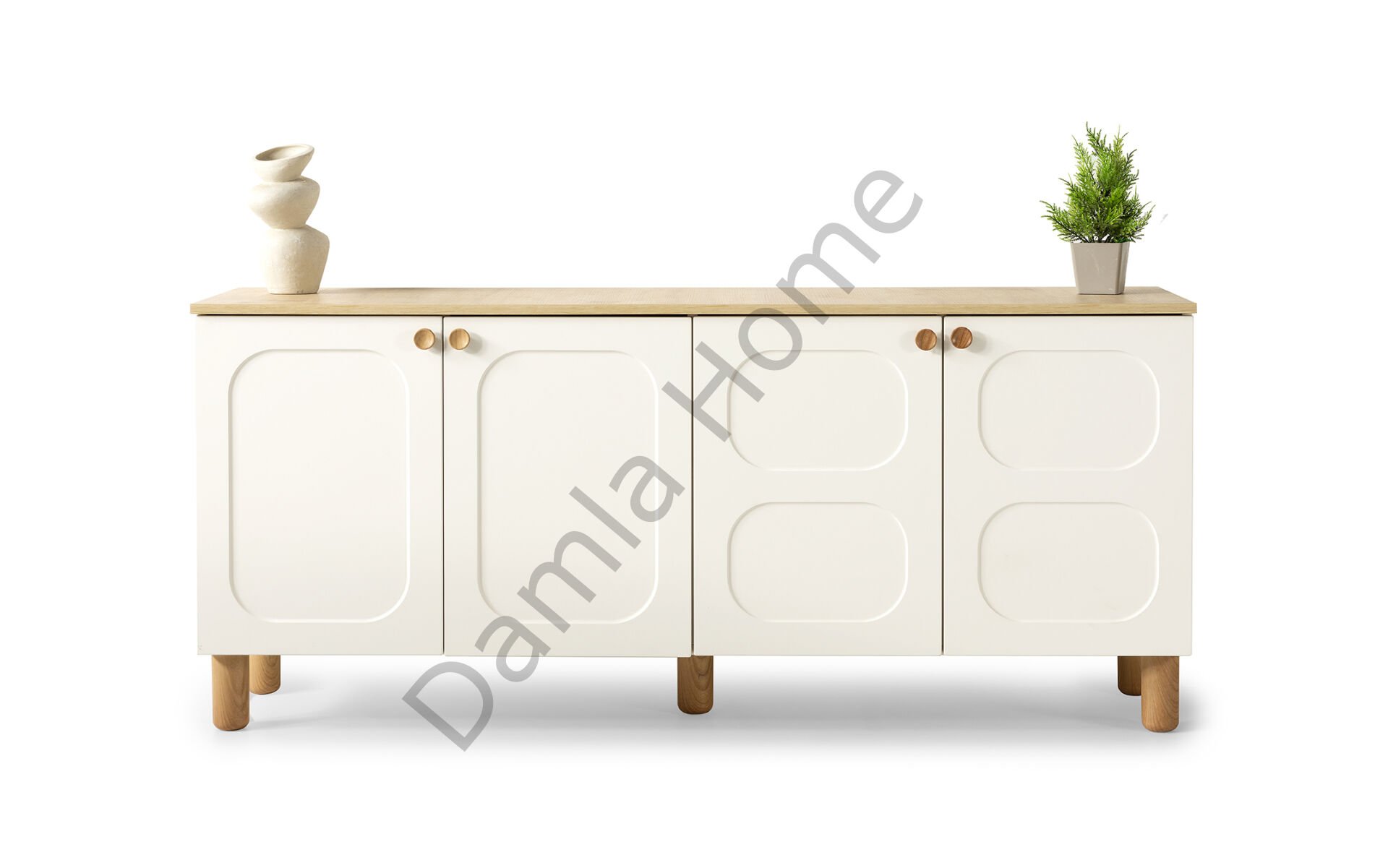 Nero Konsol - Ekru/Meşe