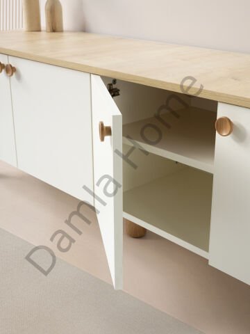 Duru Tv Ünitesi - Ekru/Meşe