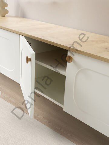 Nero Tv Ünitesi - Ekru/Meşe