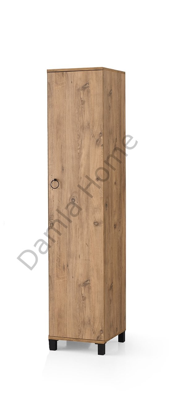 Buket Tek Kapaklı Dolap - Çam