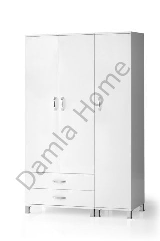 Buket Üç Kapaklı Dolap - Beyaz