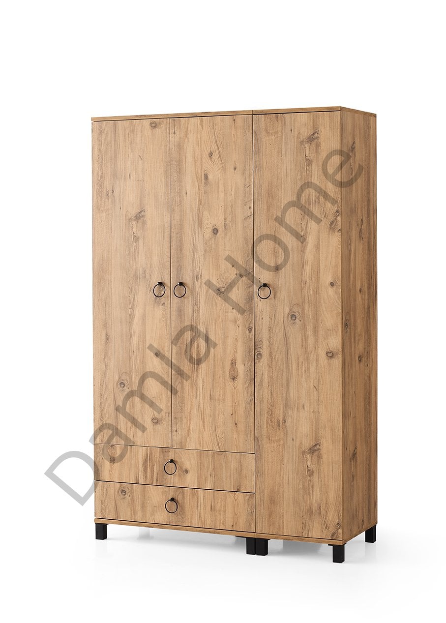 Buket Üç Kapaklı Dolap - Çam