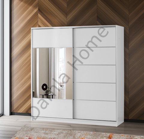 Sürgülü Dolap - 165 cm. Beyaz