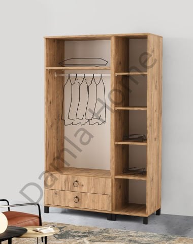 Retro Genç Odası Takımı - Siyah/Çam (yatak-baza-başlık hariç)