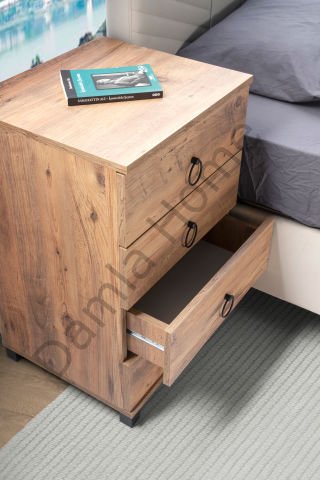 Retro Genç Odası Takımı - Siyah/Çam (yatak-baza-başlık hariç)