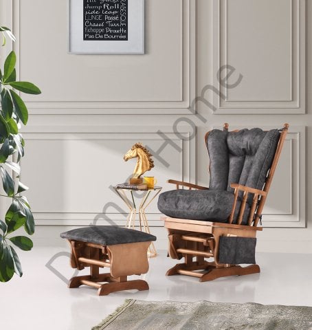 Sallanan Koltuk - Emzirme Koltuğu I Eskitme-Antrasit